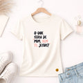 Camiseta Feminina Off White O Que Seria De Mim, Sem Ti, Jesus? 