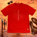 Camiseta Masculina Vermelha Fé Listra Dourado