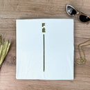 Camiseta Feminina Branca Fé Listra Dourado