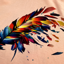 Camiseta Feminina Salmão Pena