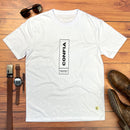 Camiseta Masculina Branca Confia Deus Está Contigo