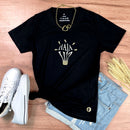 Camiseta Feminina Preta Haja Luz