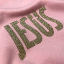 Moletom Rosa Jesus Cruz Glitter