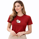 Camiseta Feminina Vermelha Encontrada Ovelha