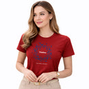 Camiseta Feminina Vermelha Timóteo Eles Podem, Você Não. 