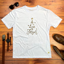 Camiseta Masculina Branca A Luz é Jesus Dourado