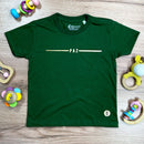 T-Shirt Infantil Verde  Paz Dourado