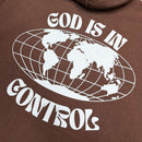Moletom Canguru Com Capuz Marrom God Is In Control