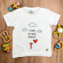 T-Shirt Infantil Branca Desenho O Amor Me Amou