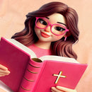 T-Shirt Infantil Salmão Garota Bíblia