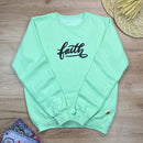 Moletom Verde Menta Aplique Faith
