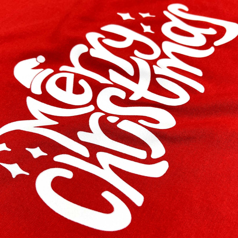 Camiseta Feminina Vermelha Merry Christmas Chapéu