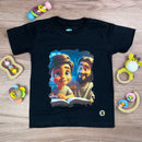 T-Shirt Infantil Preta Amigo Jesus