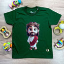 T-Shirt Infantil Verde Jesus Desenho