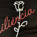 Camiseta Feminina Preta Resiliência