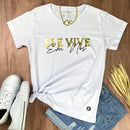 Camiseta Feminina Branca Ele vive Em Nós
