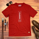 Camiseta Masculina Vermelha Confia Deus Está Contigo