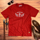 Camiseta Masculina Vermelha Cristo vive em mim