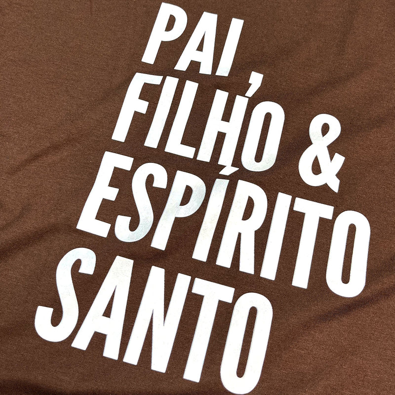 Camiseta Feminina Marrom Pai, Filho & Espírito Santo