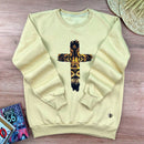 Moletom Caqui Cruz Leão Dourado