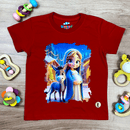 T-Shirt Infantil Vermelha Maria Grávida
