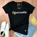 Camiseta Feminina Preta Iluminada