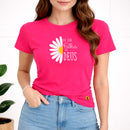 Camiseta Feminina  Pink Flor Eu Sou Filha De Deus 