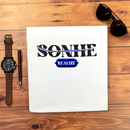 Camiseta Masculina Branca Sonhe Realize