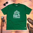 Camiseta Masculina Verde Jesus Is The Reason For The Casa