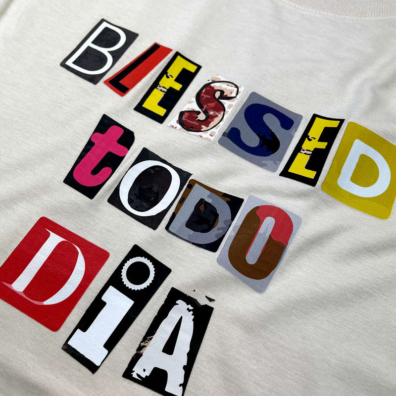 Camiseta Feminina Off White Blessed Todo Dia