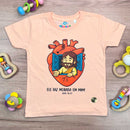 T-Shirt Infantil Salmão Ele Faz Morada Em Mim!