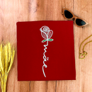 Camiseta Feminina Vermelha Mãe Flor