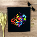 Camiseta Feminina Preta Corações