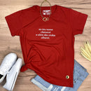 Camiseta Feminina Vermelha Ao Teu Nome Clamarei