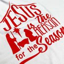 Camiseta Feminina Branca Jesus Is The Reason For The Casa