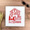 Camiseta Feminina Branca Jesus Is The Reason For The Casa