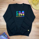 Moletom Preto Aplique Camaleão IM Blessed