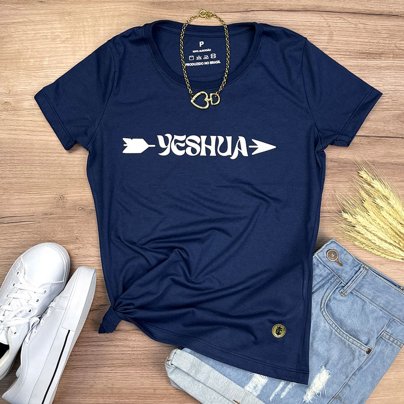 Camiseta Feminina Azul Yeshua Flecha