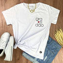 Camiseta Feminina Branca Gratidão Coração