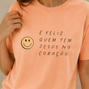 Camiseta Feminina Salmão Jesus no Coração