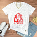 Camiseta Feminina Branca Jesus Is The Reason For The Casa