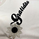 Camiseta Feminina Off White Girassol Gratidão