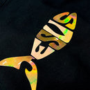 Moletom Preto Aplique Peixe Jesus