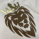 T-Shirt Infantil Off White Coroa Leão Veludo