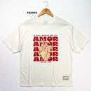 Oversized Off White Eu Nunca Imaginaria Onde Esse Amor Iria Me Levar