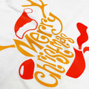 Camiseta Masculina Branca Rena Merry Christmas