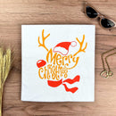 Camiseta Feminina Branca Rena Merry Christmas