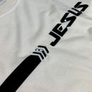 Camiseta Masculina Off White Aplique Direção Jesus