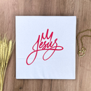 Camiseta Feminina Branca Jesus Coroa