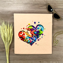 Camiseta Feminina Salmão Corações